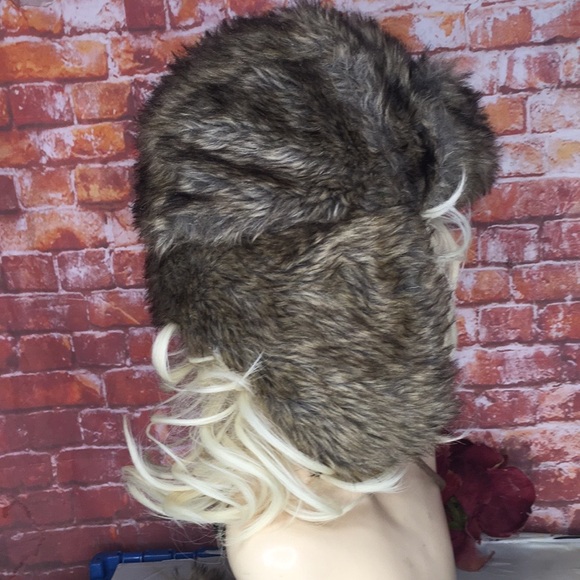 Faux Fur Trapper Hat with Pom Poms - Picture 4 of 9
